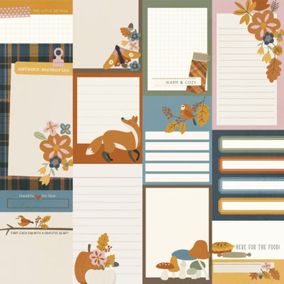 ACORN LANE JOURNAL ELEMENTS - 12x12 Double-Sided Patterned Paper - Simple Stories