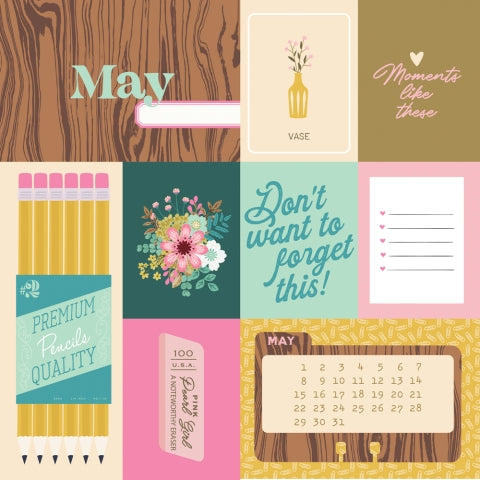 NOTEWORTHY - MAY - 12x12 Double-Sided Patterned Paper - Simple Stories