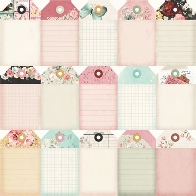 SIMPLE VINTAGE LOVE STORY TAG ELEMENTS - 12x12 Double-Sided Patterned Paper - Simple Stories