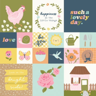 FRESH AIR 2X2/4X4 ELEMENTS - 12x12 Double-Sided Patterned Paper - Simple Stories
