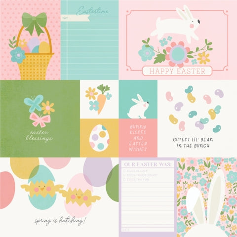 HOPPY EASTER ELEMENTS - 12x12 Double-Sided Patterned Paper - Simple Stories