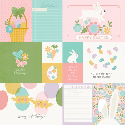 HOPPY EASTER ELEMENTS - 12x12 Double-Sided Patterned Paper - Simple Stories