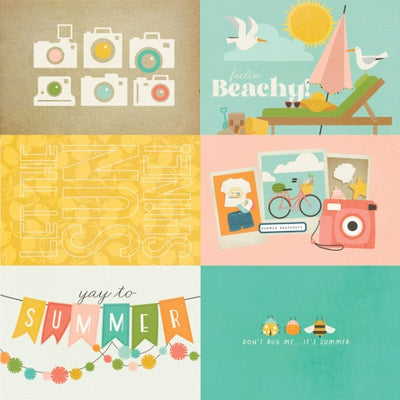 SUMMER SNAPSHOTS 4X6 ELEMENTS - 12x12 Double-Sided Patterned Paper - Simple Stories