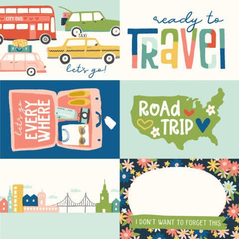 PACK YOUR BAGS 4X6 ELEMENTS - 12x12 Double-Sided Patterned Paper - Simple Stories
