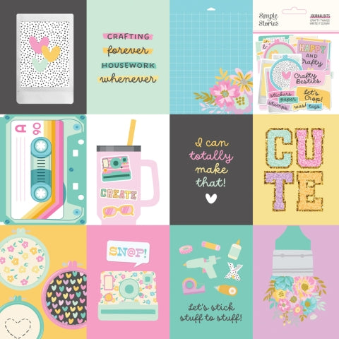 CRAFTY THINGS 3X4 ELEMENTS - 12x12 Double-Sided Patterned Paper - Simple Stories