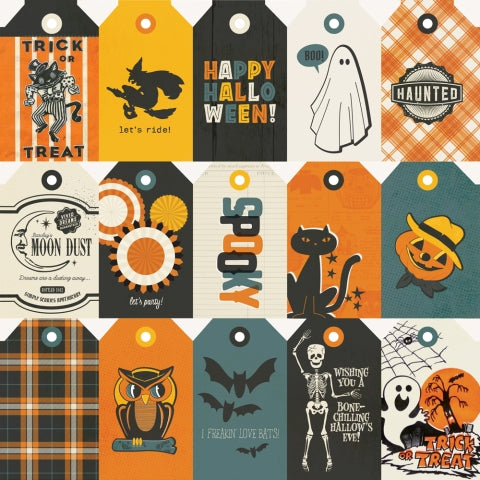 SCARY STORIES TAG ELEMENTS - 12x12 Double-Sided Patterned Paper - Simple Stories