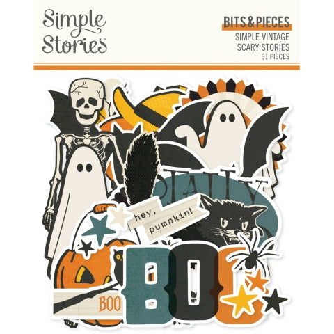 Scary Stories Bits & Pieces - Die Cut Cardstock Pack includes 61 die-cut shapes ready to embellish any project. 