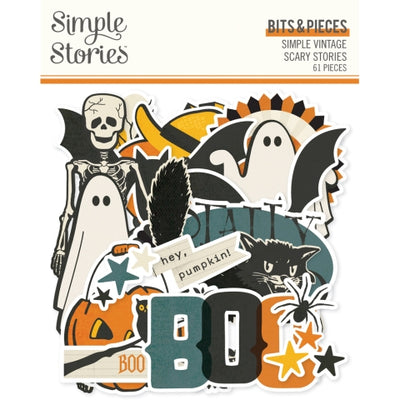 Scary Stories Bits & Pieces - Die Cut Cardstock Pack includes 61 die-cut shapes ready to embellish any project. 