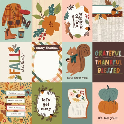CIDER & DONUTS 3X4 ELEMENTS - 12x12 Double-Sided Patterned Paper - Simple Stories