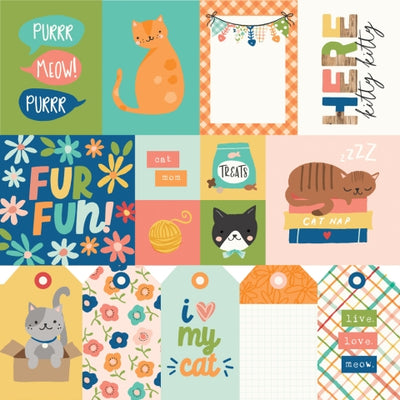 FUR BABY CAT ELEMENTS 1 - 12x12 Double-Sided Patterned Paper - Simple Stories