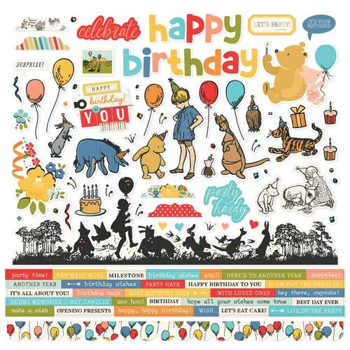 SAY CHEESE CLASSIC POOH BIRTHDAY Collection Kit - Simple Stories