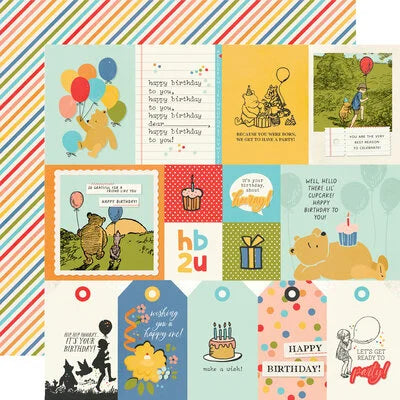 SAY CHEESE CLASSIC POOH BIRTHDAY Collection Kit - Simple Stories