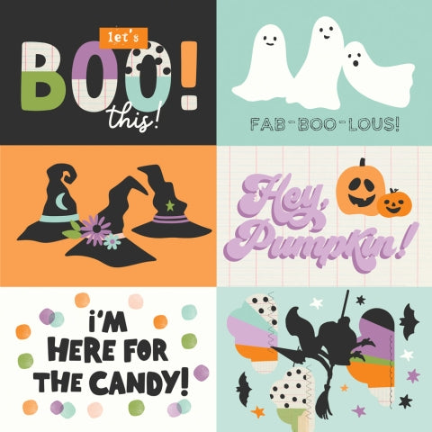SPOOKY THINGS 4X6 ELEMENTS - 12x12 Double-Sided Patterned Paper - Simple Stories