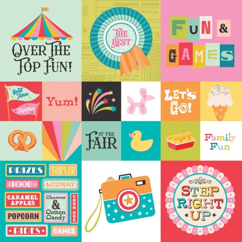 FUN TIMES 2X2/4X4 - 12x12 Double-Sided Patterned Paper - Simple Stories