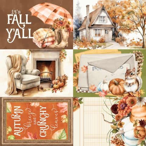 AUTUMN BREEZE 3X4 ELEMENTS - 12x12 Double-Sided Patterned Paper - Simple Stories