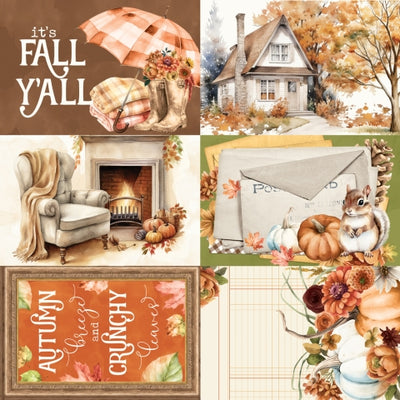 AUTUMN BREEZE 3X4 ELEMENTS - 12x12 Double-Sided Patterned Paper - Simple Stories