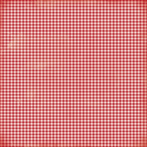 CANDY CANE GINGHAM - 12x12 Double-Sided Patterned Paper - Simple Stories