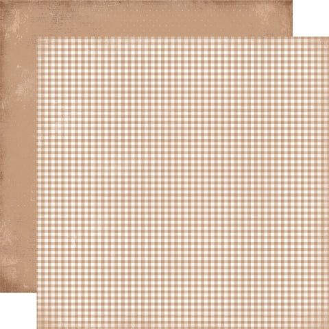 Light brown checkered pattern on a beige background, light brown reverse.