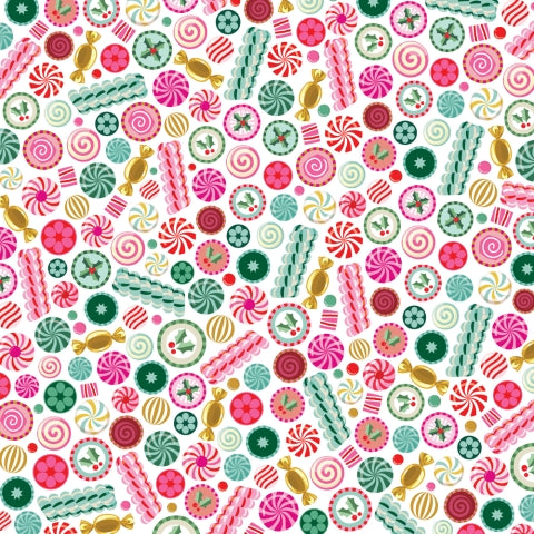 PEPPERMINT SWIRLS - 12x12 Double-Sided Patterned Paper - Simple Stories