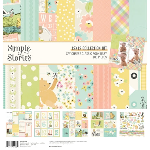 Collection kit with various paper patterns and elements from Simple Stories brand