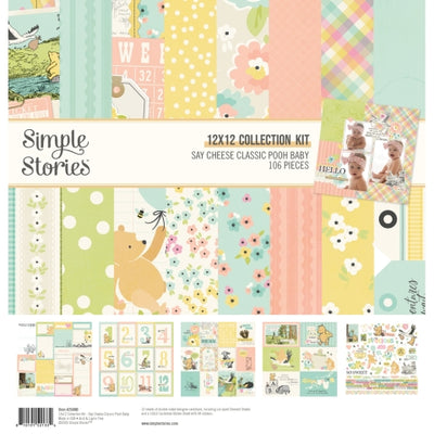 Collection kit with various paper patterns and elements from Simple Stories brand