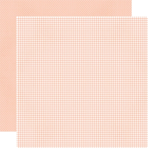 pink checkered paper with a subtle dot pattern reverse.