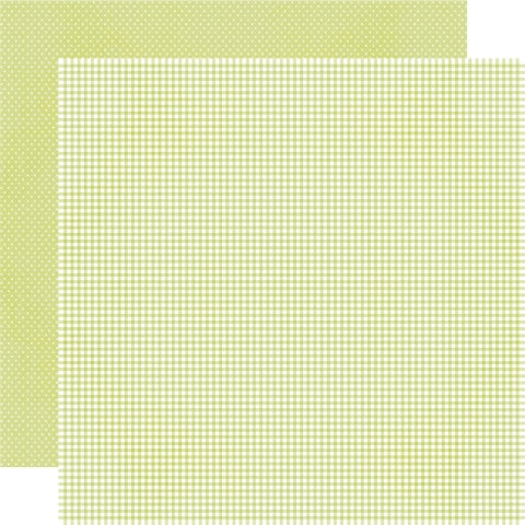 green checkered paper with a light green dot reverse.