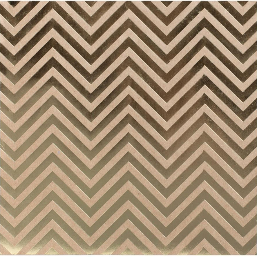 Gold Foil Chevron on Kraft
