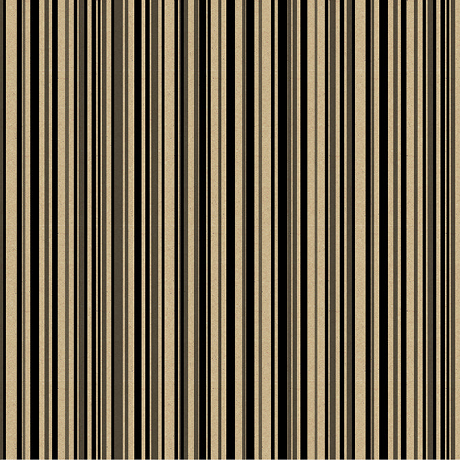 12x12 patterned paper with multi-Colored (black stripes on a kraft background). White reverse. Archival quality from Core'dinations.