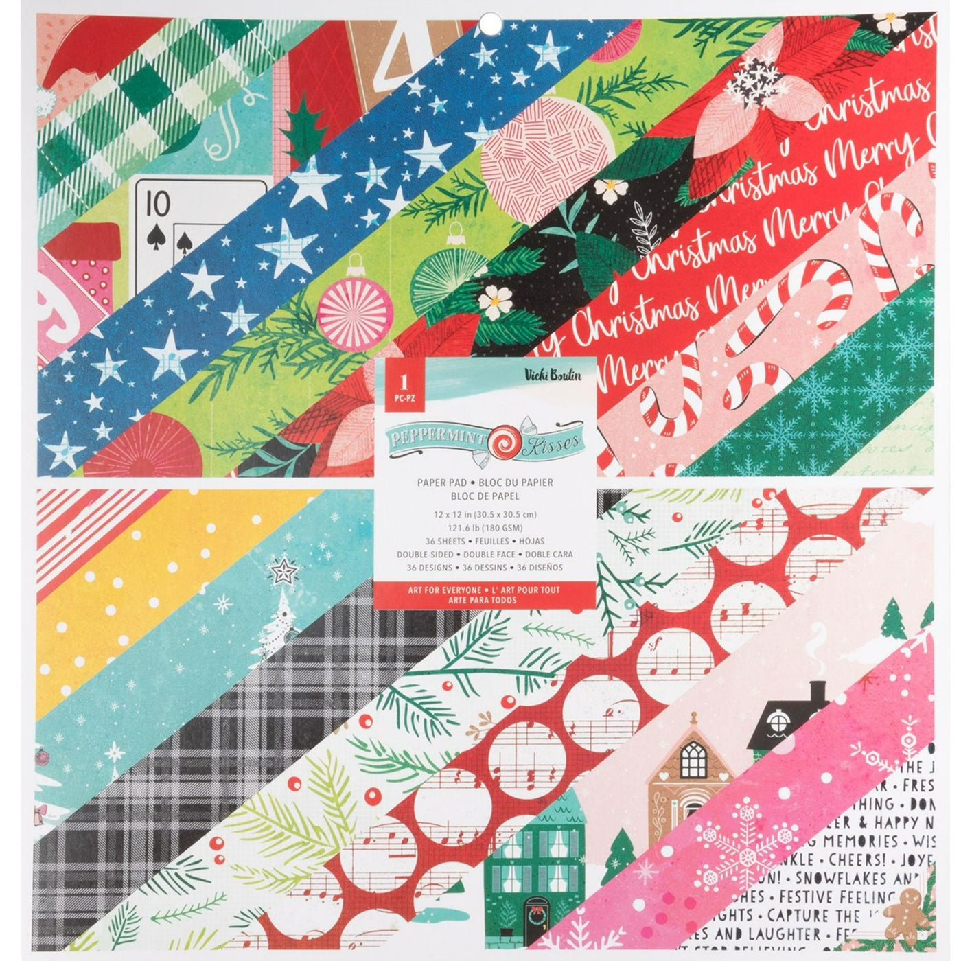 Thirty-six sheets of elegant Christmas prints will inspire your paper crafting. Versatile for card making and crafts. 12x12 inch.
