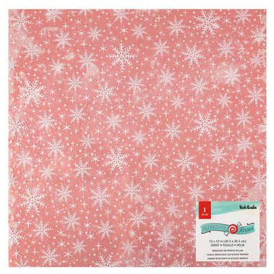 12x12 specialty paper. Layer your favorite memories with vibrant pops of iridescent foil snowflakes on clear acetate.  Vicki Boutin