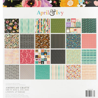 APRIL & IVY - 12x12 Paper Pad - 24 Sheets - American Crafts
