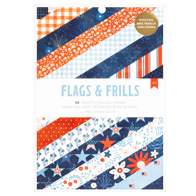 Get inspired with thirty-six vibrant patriotic print sheets for card making and crafts. Each sheet is 6x8 inches.