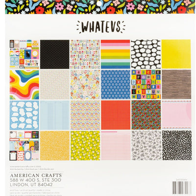 WHATEVS - 12x12 Paper Pad - 24 Sheets - American Crafts