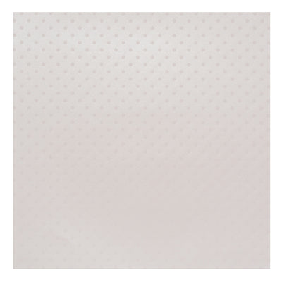 White dots on white, pearlescent 12x12 cardstock by Core'dinations.  White reverse. Archival quality and acid-free.