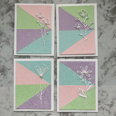 Lilac Swirl Bazzill Card Shoppe used on a handmade card