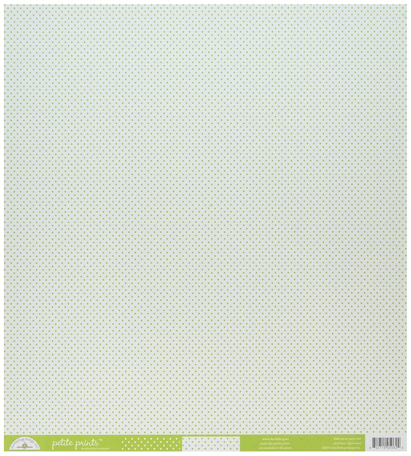 CITRUS SWISS DOT - 12x12 Double-Sided Patterned Paper - Doodlebug Design