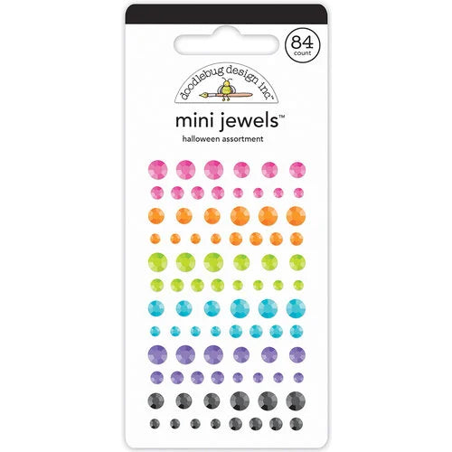 HALLOWEEN ASSORTMENT Mini Jewels - Self-Adhesive Rhinestones - Doodlebug Design