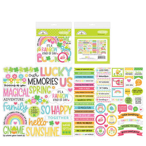 Chit Chat die-cut cardstock pieces are part of the Over The Rainbow Collection from Doodlebug. Perfect for cards, scrapbook pages, tags, journals, planners, and other paper crafting projects. 