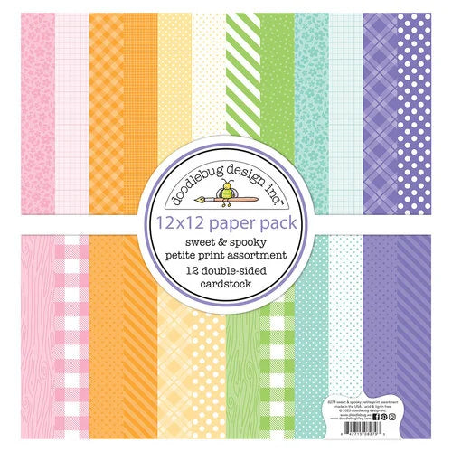 SWEET & SPOOKY Petite Prints 12x12 Paper Pack - Doodlebug Design