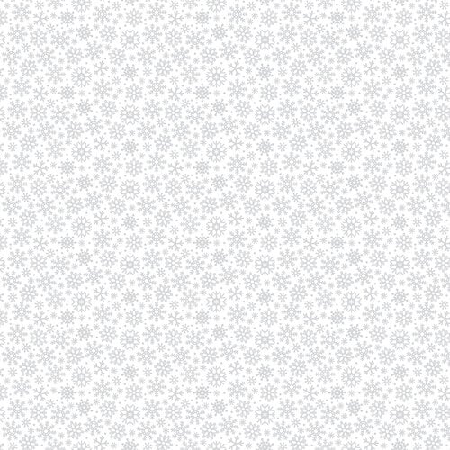 White snowflakes printed on clear heavyweight acetate. 12x12 inch (30.5 x 30.5 cm) Sold by the sheet. From the Snow Much Fun Collection. Doodlebug Design 