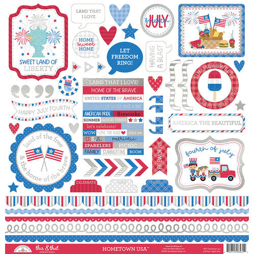 HOMETOWN USA 12x12 Collection Kit - Doodlebug Design