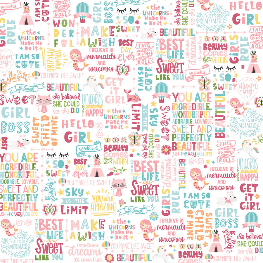 HELLO GIRL - 12x12 Double-Sided Patterned Paper - Echo Park
