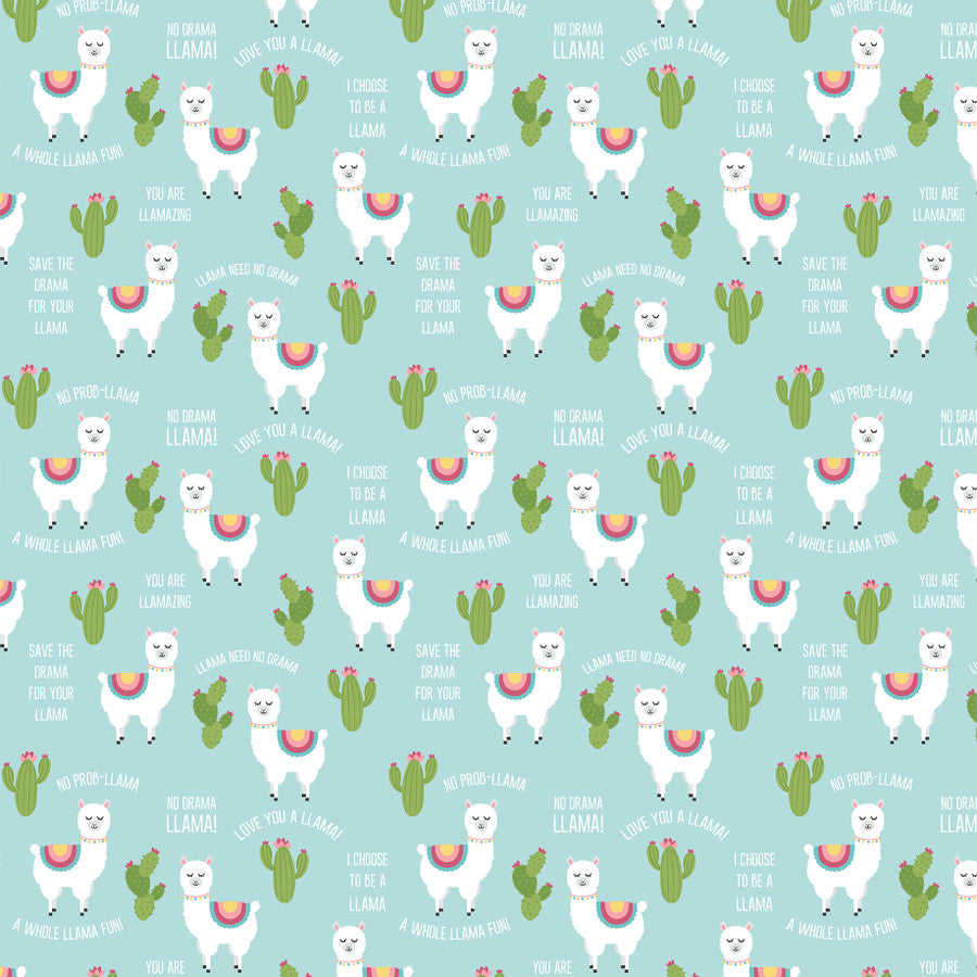 NO PROB-LLAMA - 12x12 Double-Sided Patterned Paper - Echo Park