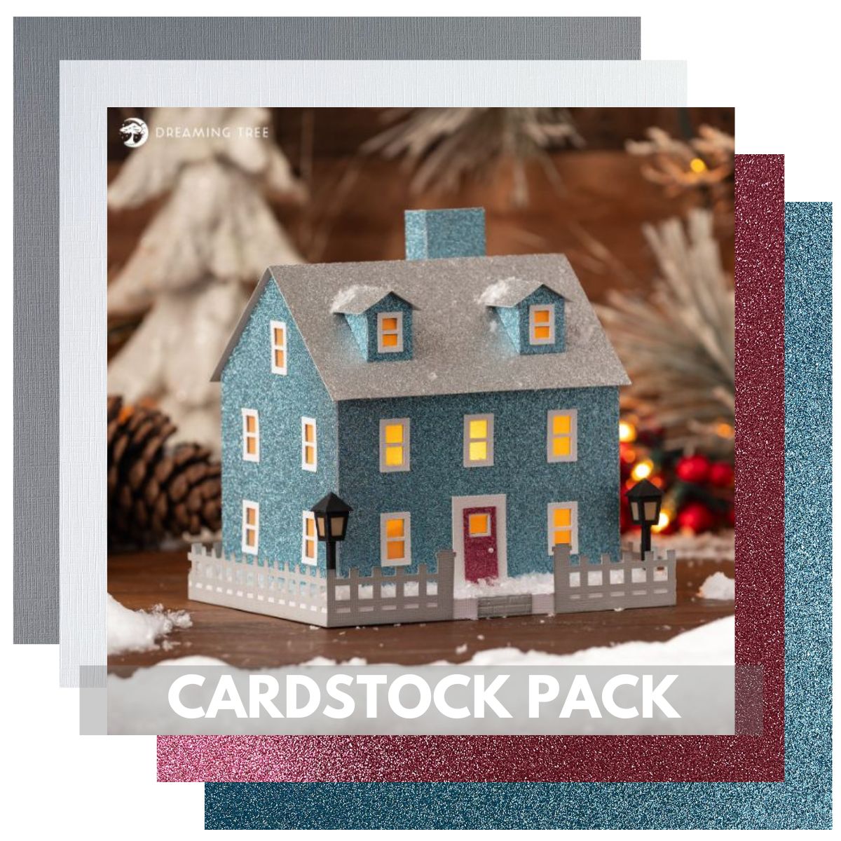 DREAMING TREE ADAMS HOUSE CARDSTOCK KIT - 19 Sheets - 12x12 Cardstock Shop