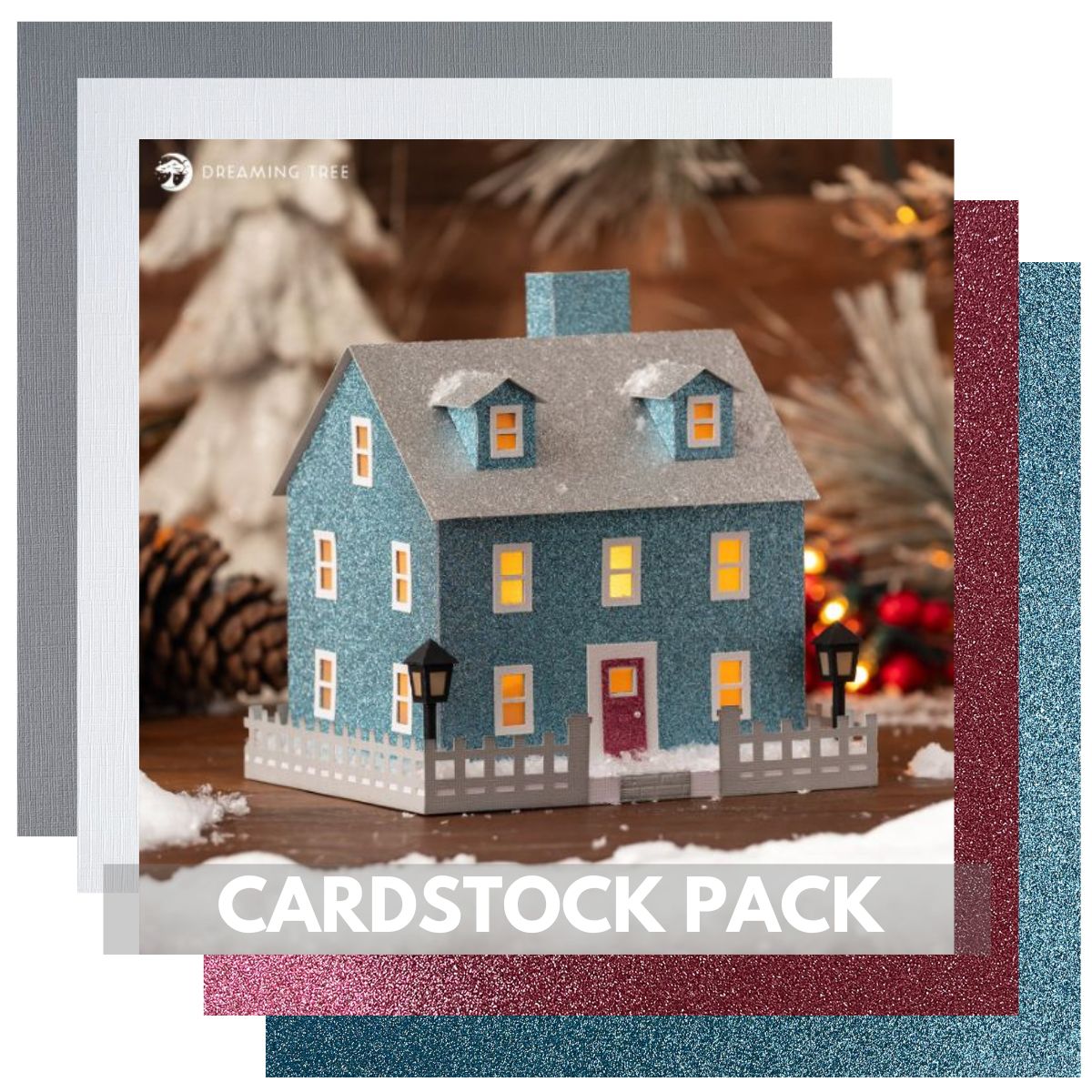 Card Stock Tree DREAMING TREE ADAMS HOUSE CARDSTOCK KIT - 19 Sheets - 12x12 Cardstock ...