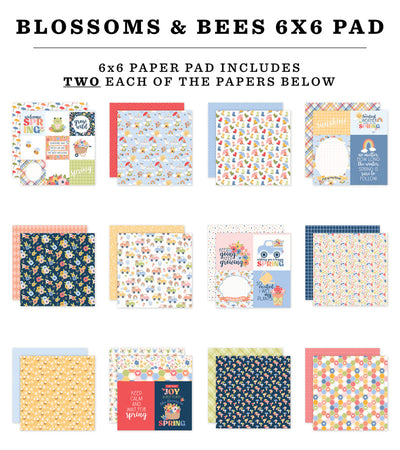 BLOSSOMS AND BEES 6x6 Paper Pad - Echo Park