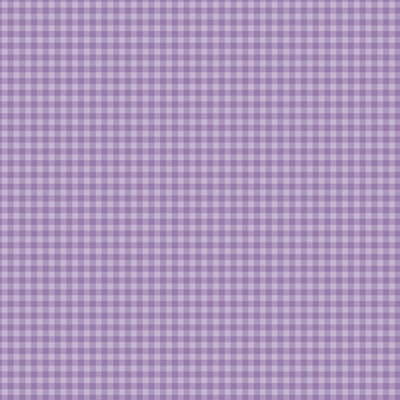 12x12 double-sided patterned paper. Side A - purple-colored gingham pattern, Side B - purple gingham with a smaller design set. Archival quality.