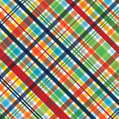 EXPLORE PLAID - 12x12 Double-Sided Patterned Paper - Echo Park