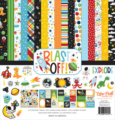 12 double-sided designer sheets with the perfect designs to relate boy's adventure. Designs and images for space exploration. 12x12 inch textured cardstock.